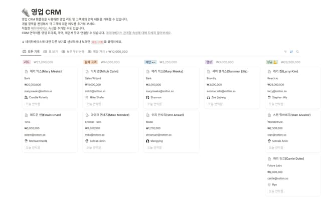 영업 CRM