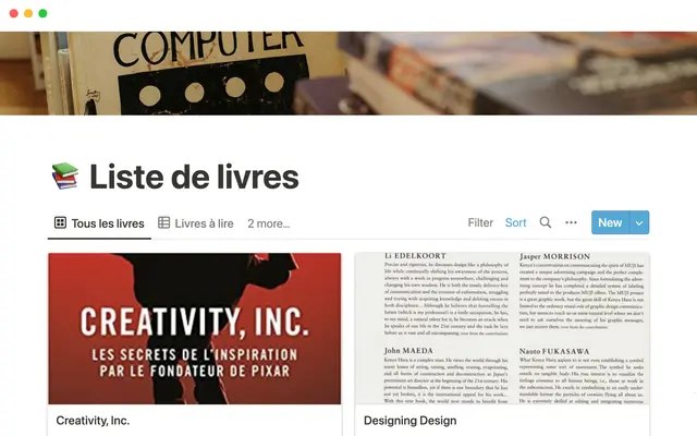 Liste de livres