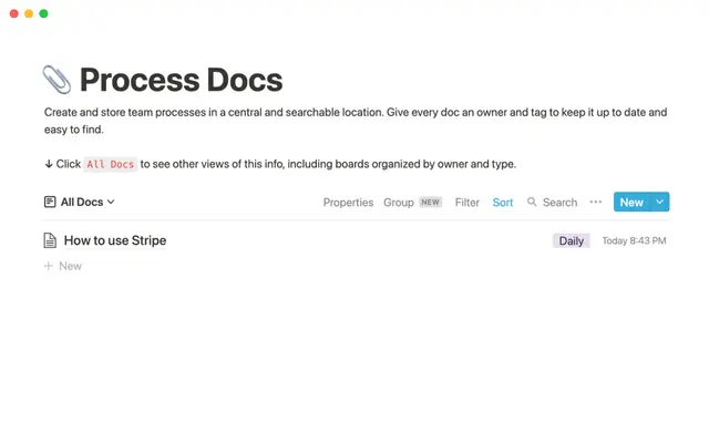 Documentación de procesos