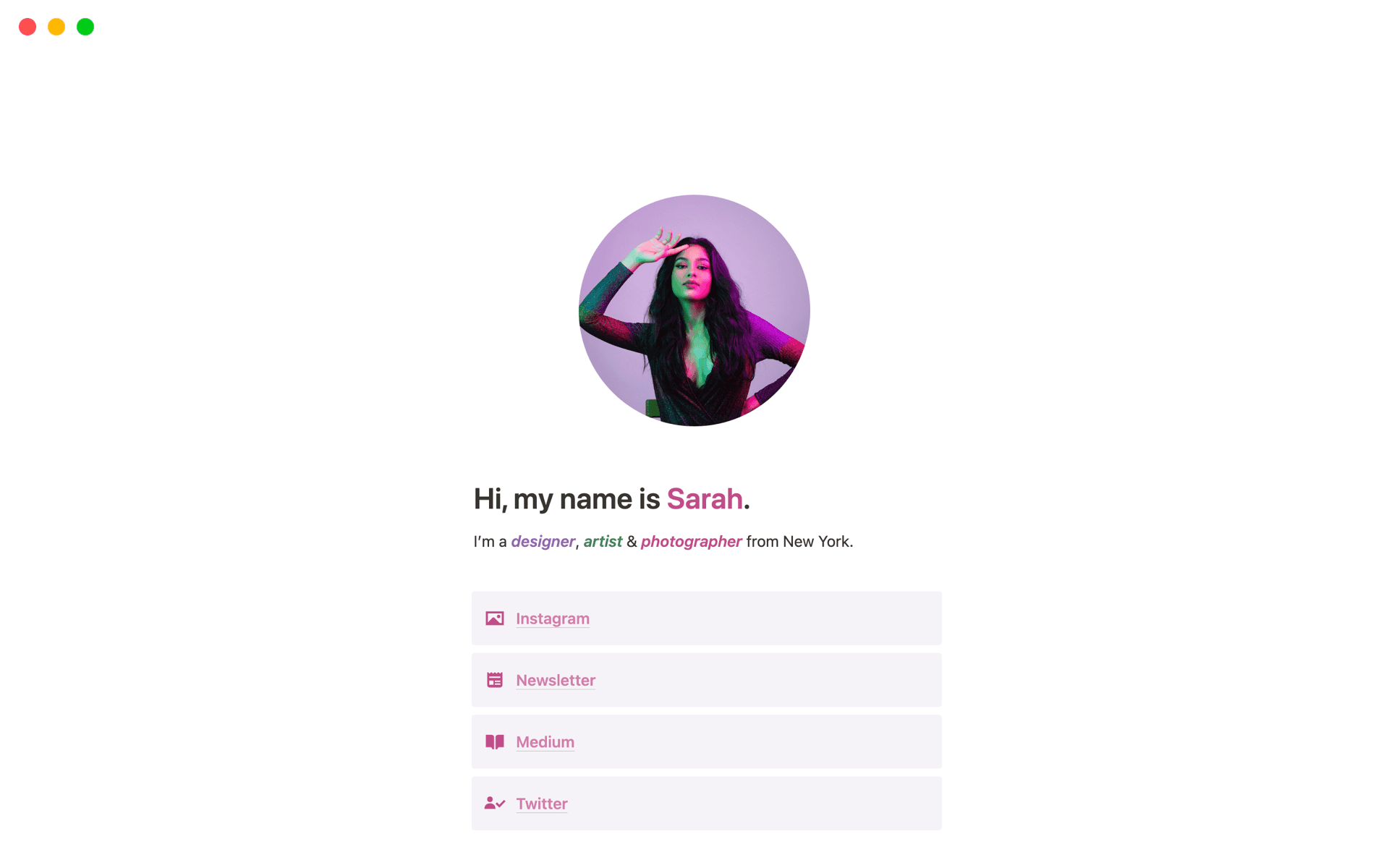 Notion Link in bio님의 템플릿 미리보기